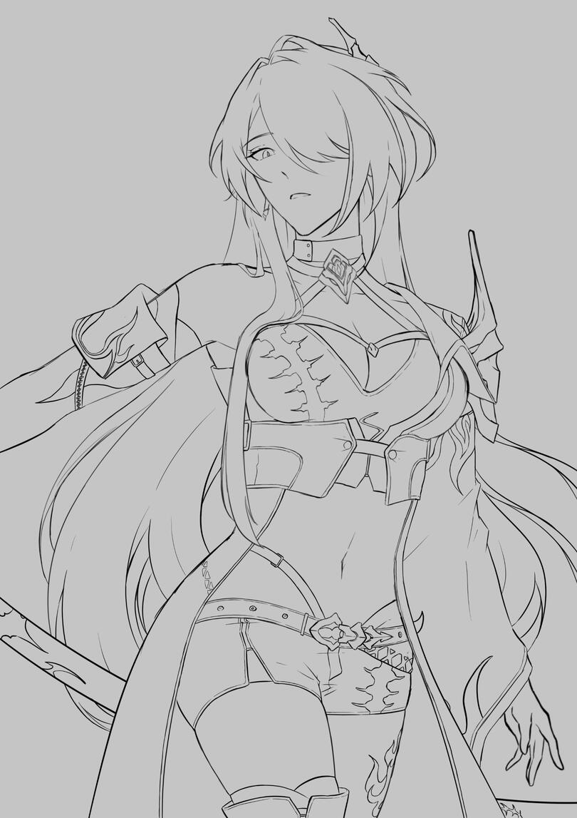 Acheron Half Body Sketch