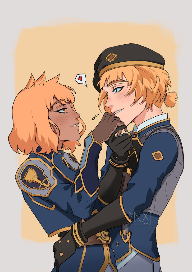 Ika (Client OC) &amp; Maddie Sketch Comm w/ Colours